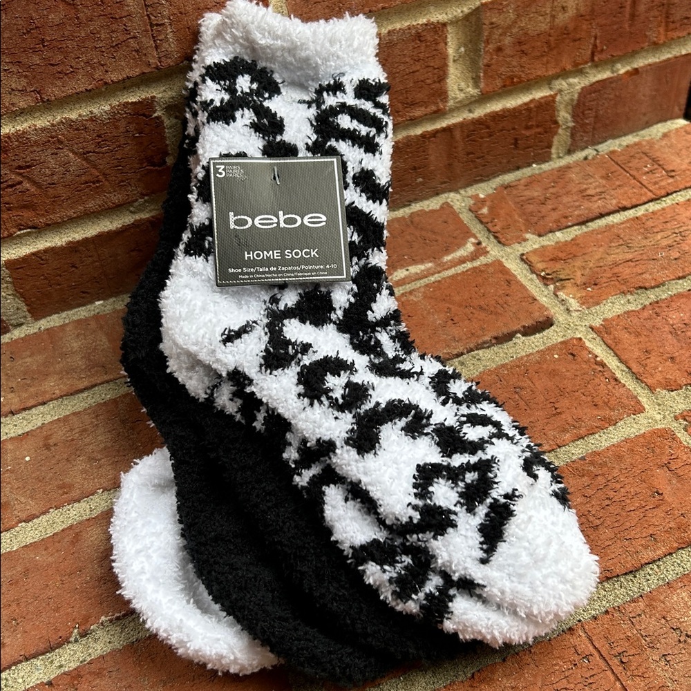 Bebe 3-Pack Assorted Ladies Home Ankle Socks